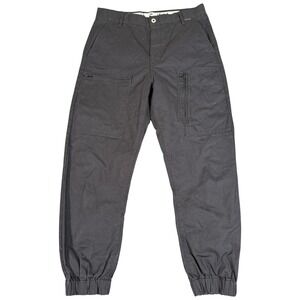 G Star Raw Cargo Jogger Pants Men 29 Black Denim Cotton Logo Tapered Leg Outdoor